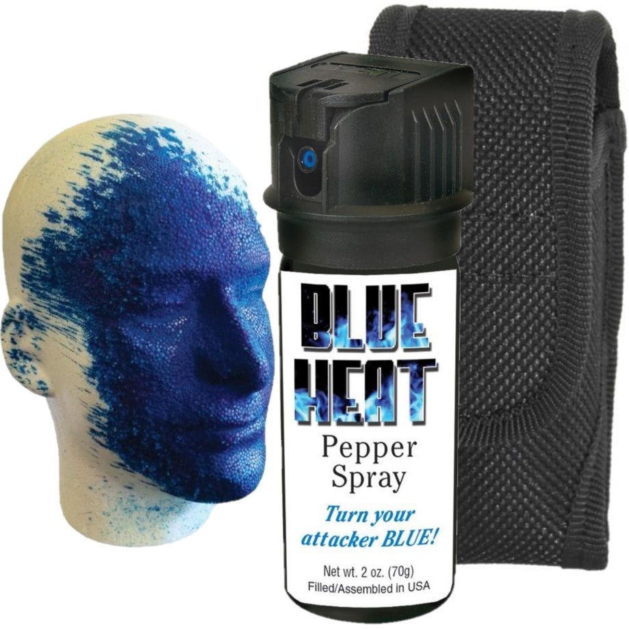 Eliminator Blue Heat Marking Dye Pepper Spray 2 oz. w/ Holster