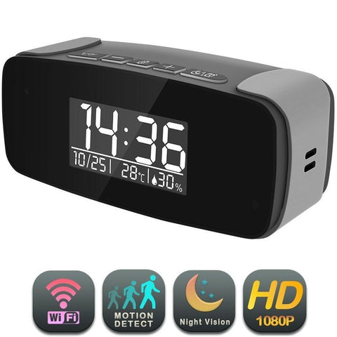 Mini Night Vision Alarm Clock Spy 