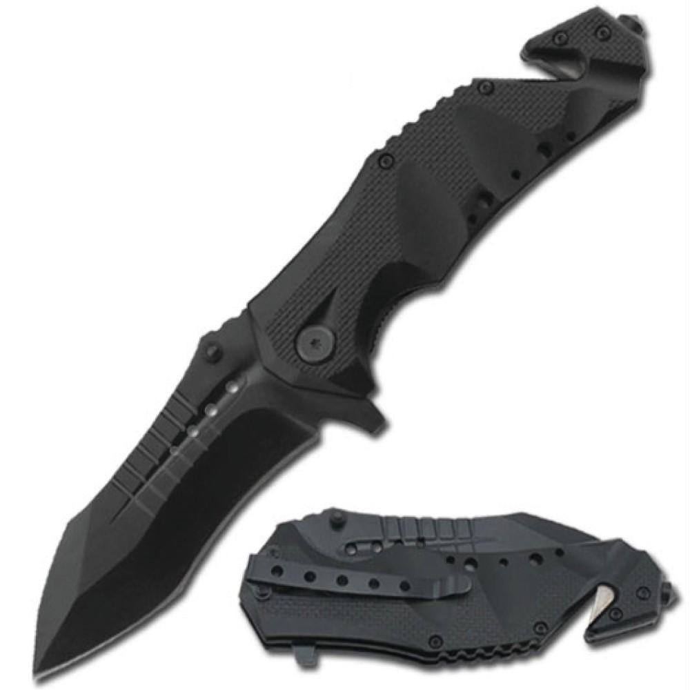 ElitEdge Stainless Steel Tactical Rescue Folding Knife 3.75"