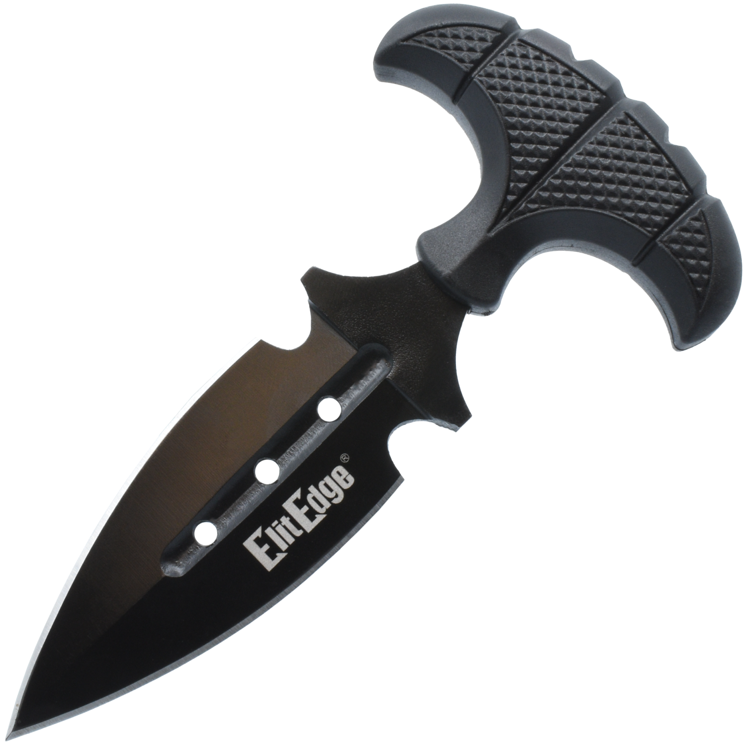 ElitEdge Steel Push Dagger Knife 3" w/ Nylon Sheath