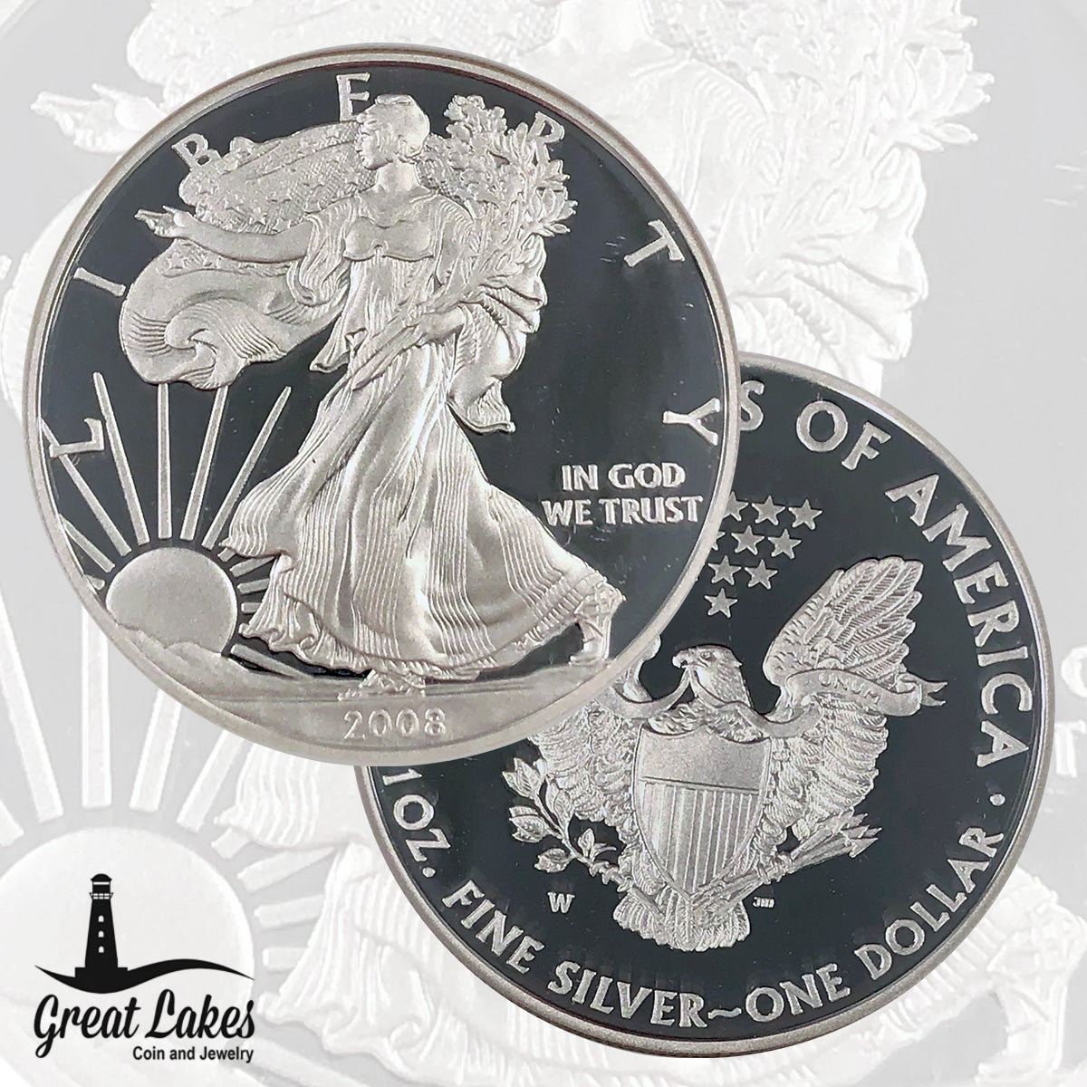 2008-W American Silver Eagle NGC PF70 Ultra Cameo - Great Lakes Coin