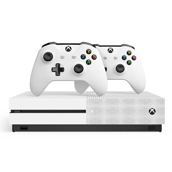 xbox one console two controllers