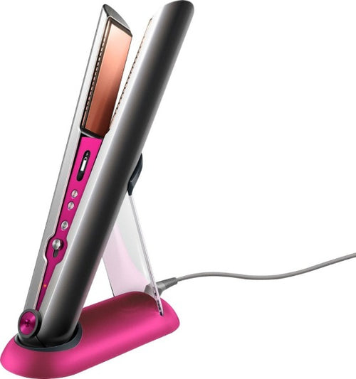 Dyson Corrale Hair Straightener Black Nickel/Fuchsia - Flexing Plates for Less Heat Damage