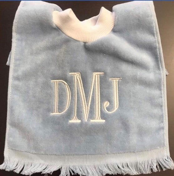 monogrammed bibs