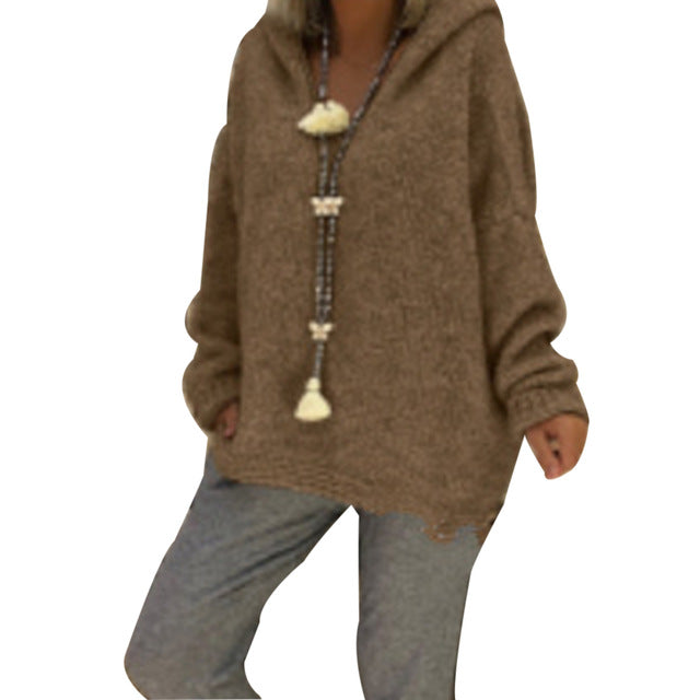 Ladies Oversized Knit Pullover