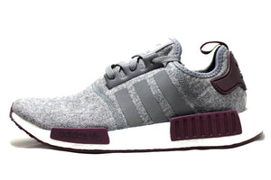 adidas nmd r1 wool grey four maroon