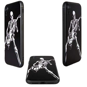 Case for Apple iPhone XR, Skeleton Playing Guitar, Cool Skull Style for Musician Guitarist, Phone Case Cover for Apple iPhone XR (iPh XR-Skeleton Playing Guitar)