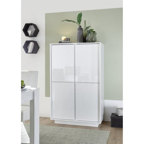 Capri 2 Door Multi-Purpose Tall White Utility Storage Cupboard