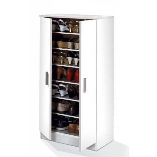 Milano 2 Door Alpine White Shoe Storage Cupboard — FurniComp