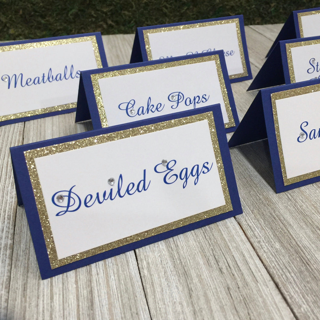 gold seating cards