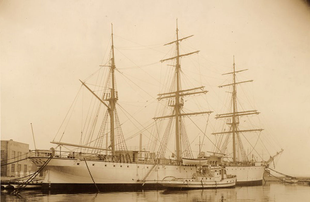 The Meiji Maru ship, photographed in 1874 - public domain image