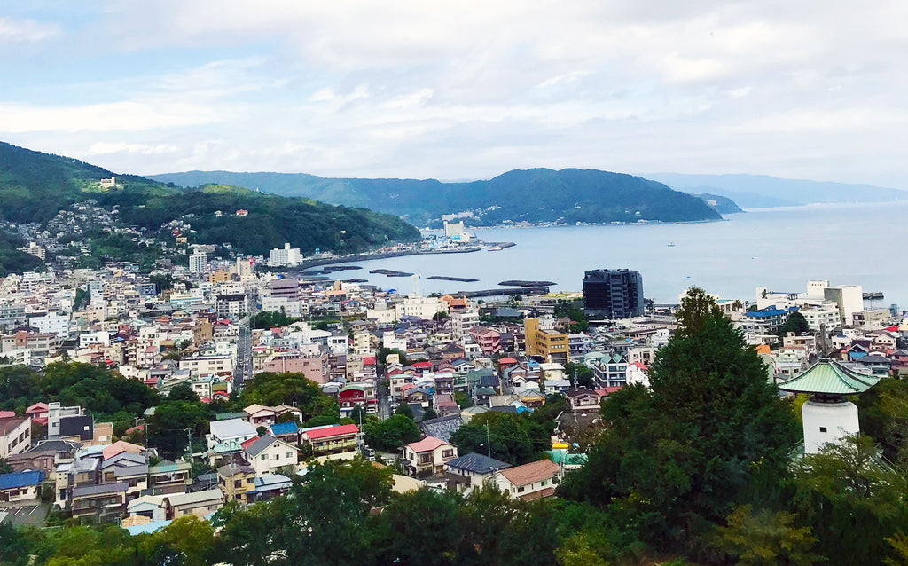 A view of Ito city in Shizuoka Prefecture, Japan. Once a thriving vacation area, Ito is now a sleep seaside resort full of local charm.