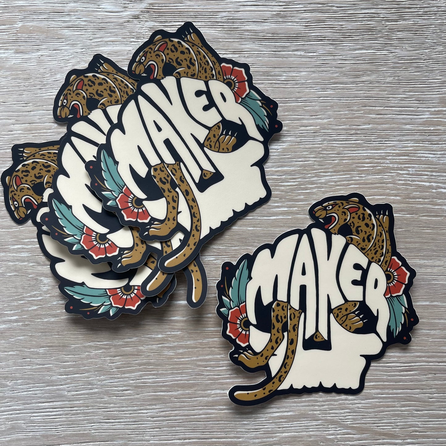 Maker Skull Snake Sticker – The House of Timber