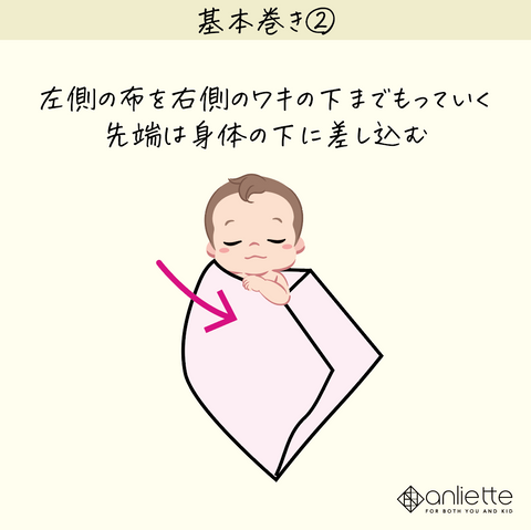 赤ちゃんの寝かしつけに便利なおくるみ