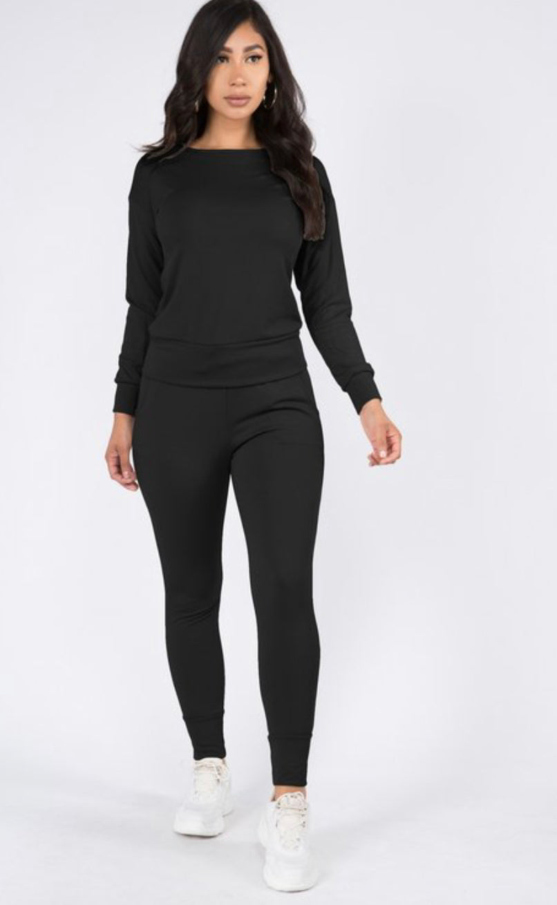 Rib jogger set