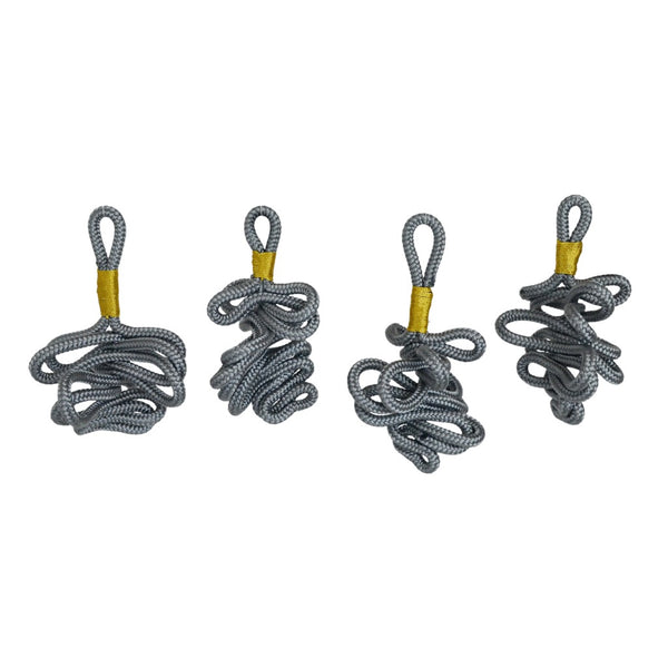 Christmas Decorations - Grey & Gold Squiggles (4)