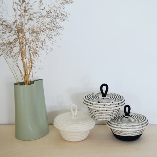 Petite Lidded Basket - Afri-Scandi