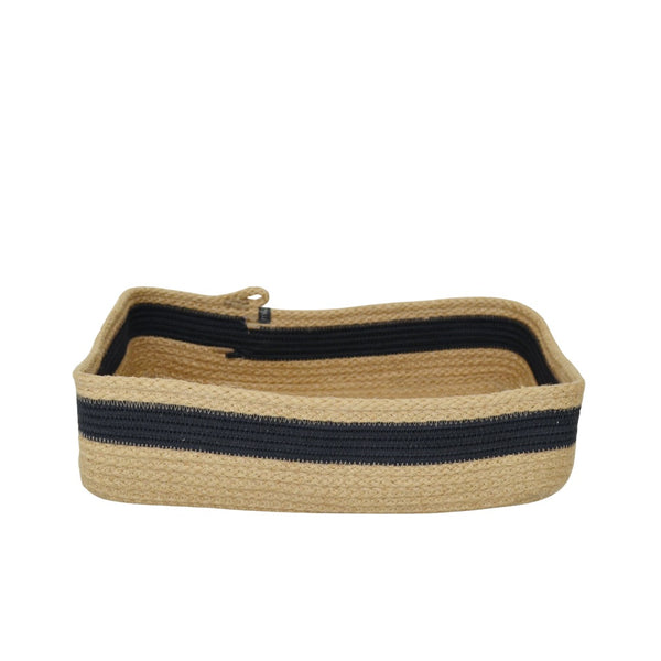 Rectangular Basket - Jute & Charcoal