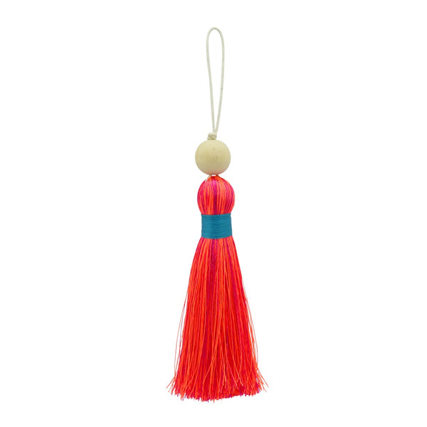 Multicoloured Tassel XL - Pink & Orange