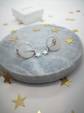 Lulu & Levi sun, moon and stars earrings