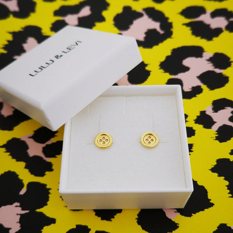 Lulu and Levi Button Earrings
