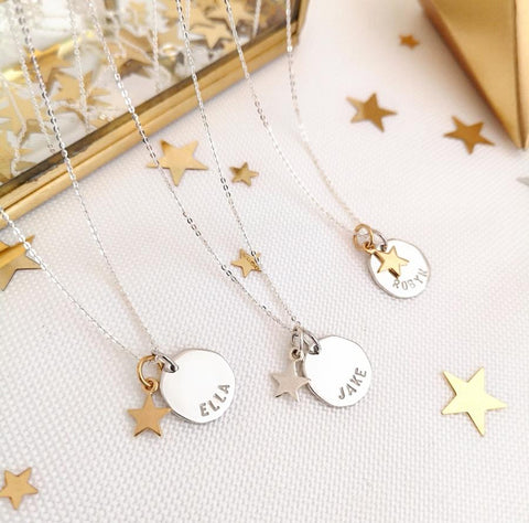 Personalised star necklace