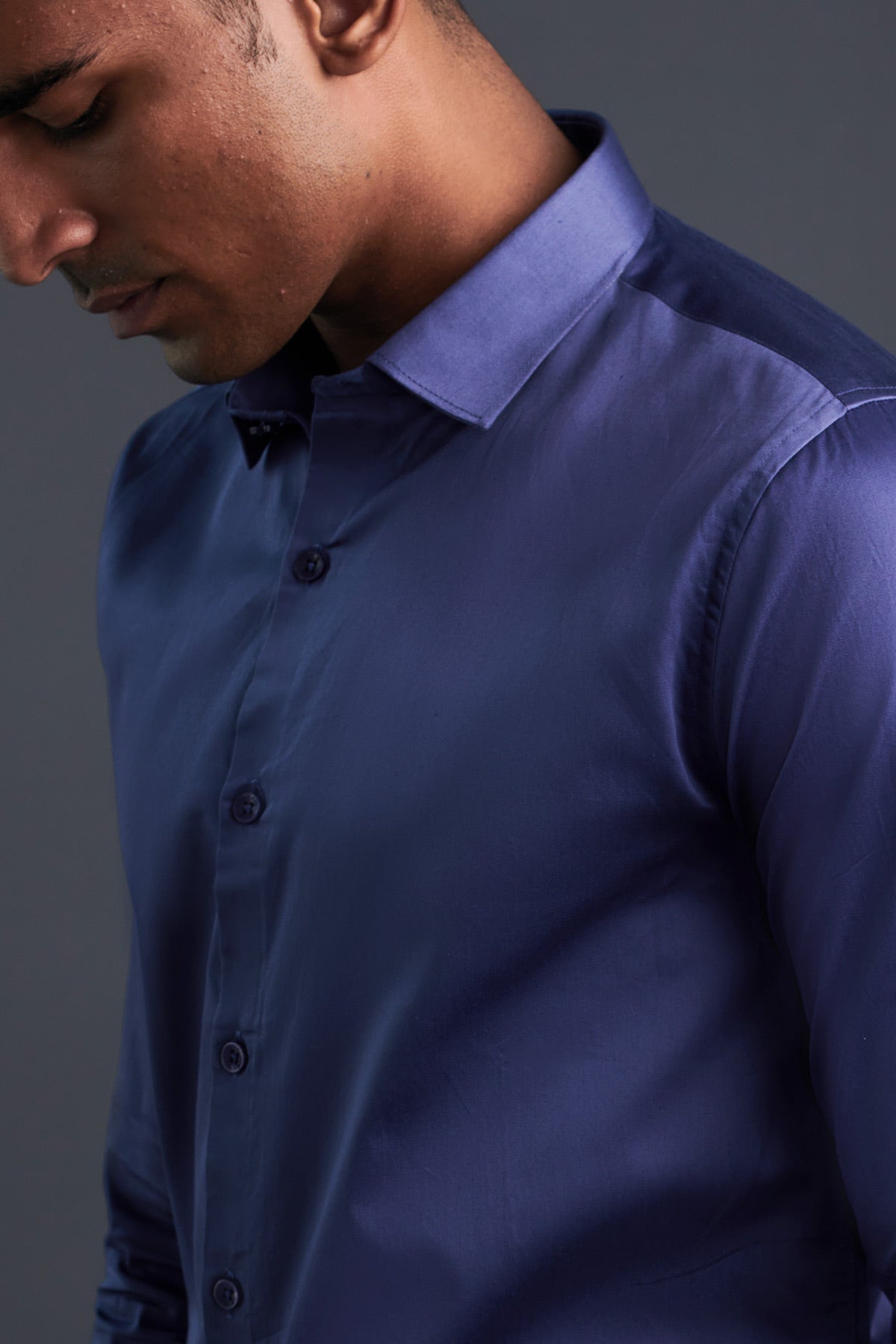 Buy Navy Blue Classic Shirt For Men's Online