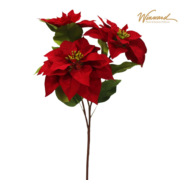 Winward Luxury Christmas Poinsettia Faux Florals