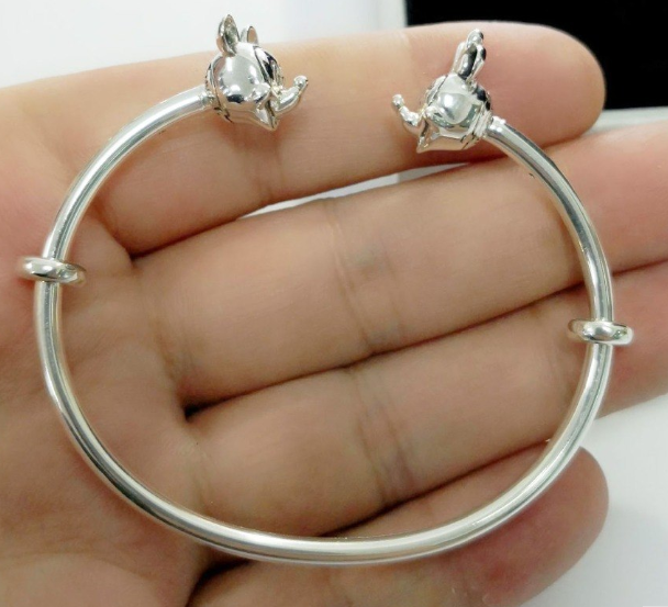 mickey and minnie open bangle