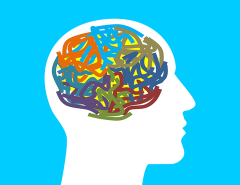 Brain Illustration showing stress