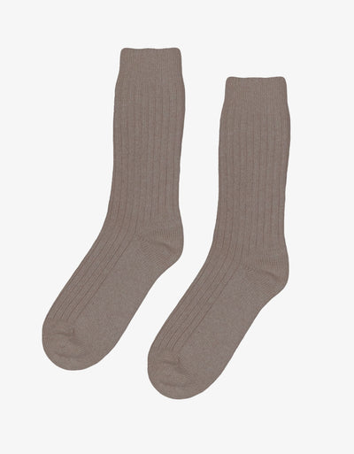 Men's 100% merino wool ribbed socks - Dark grey