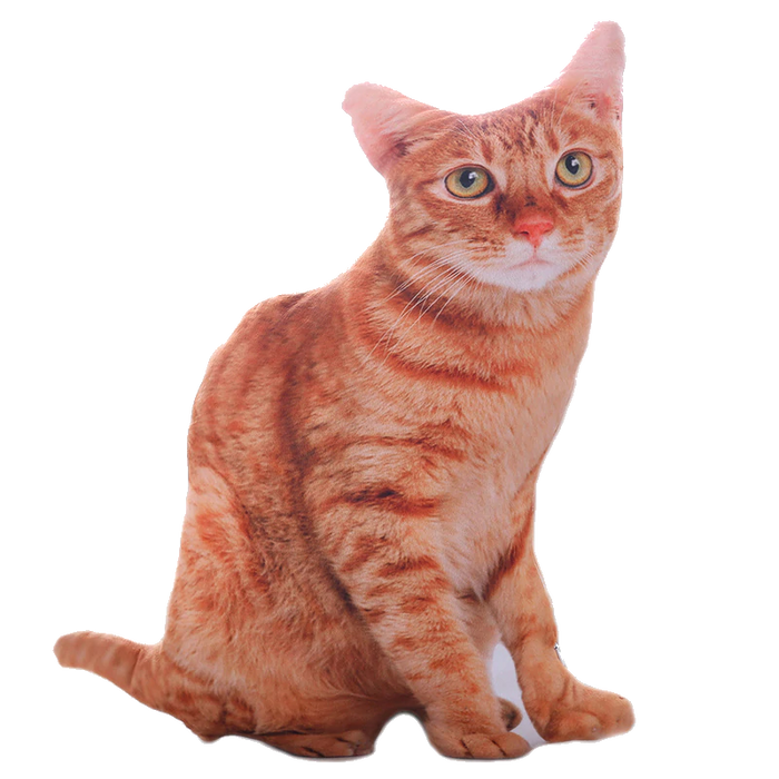 stuffed orange tabby cat