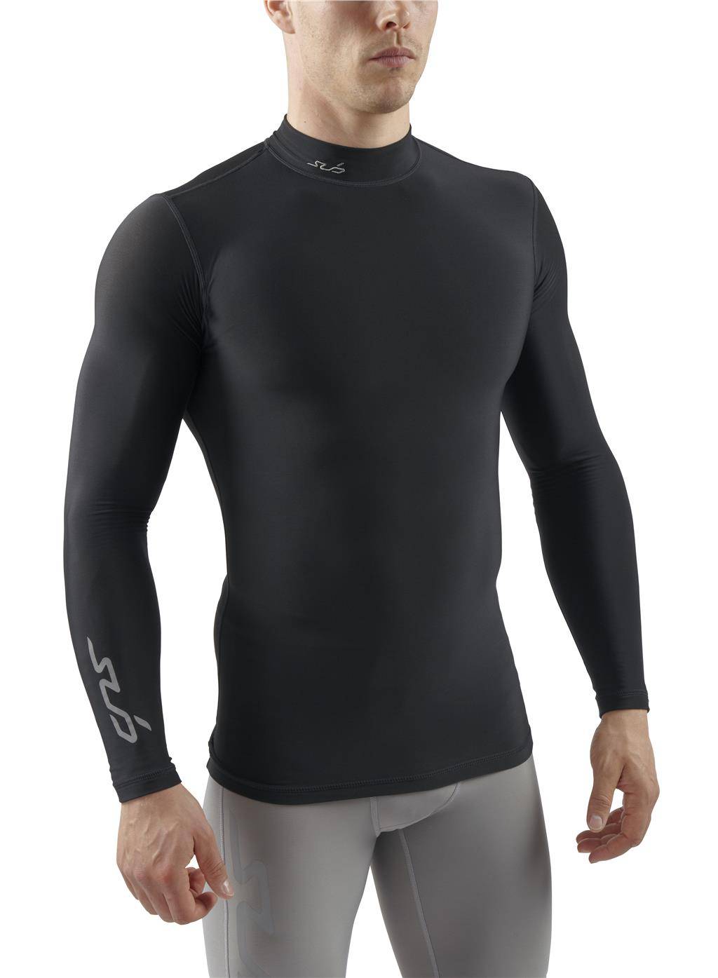 COLD MENS MOCK NECK L/S COMPRESSION TOP 