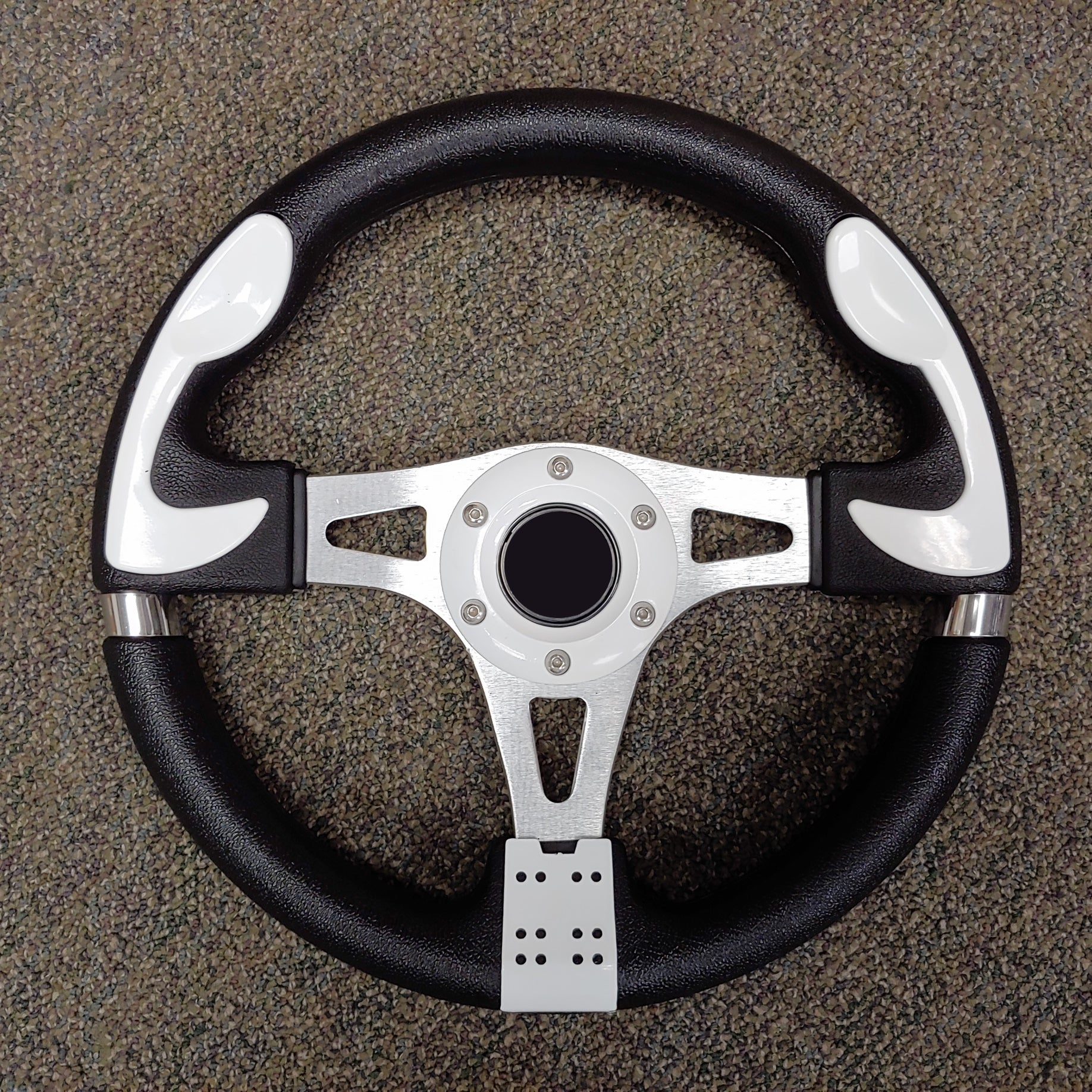 White F1 Golf Cart Steering Wheel - Yamaha, Club Car, EZGo – Cart Part