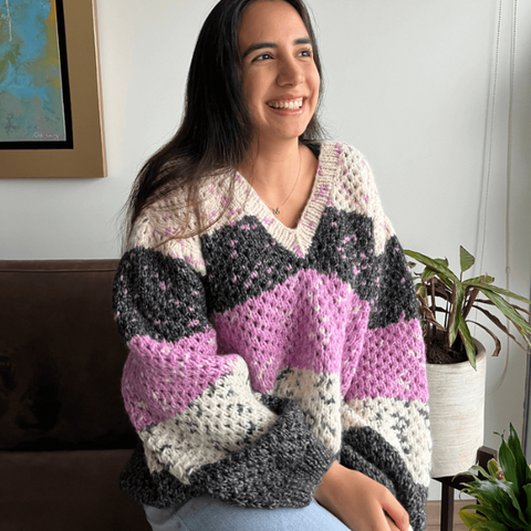 The Knit Kit Pink Glitter – Chelsea Yarns