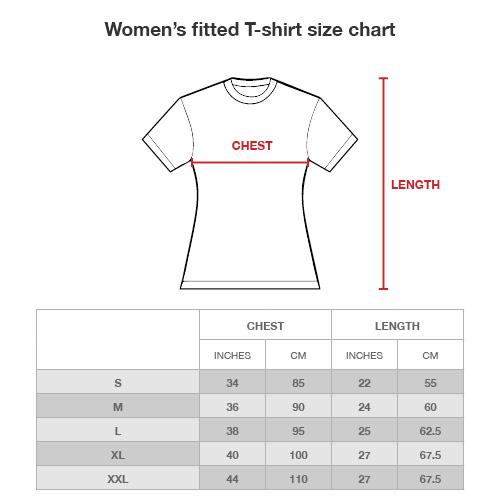 european t shirt size chart