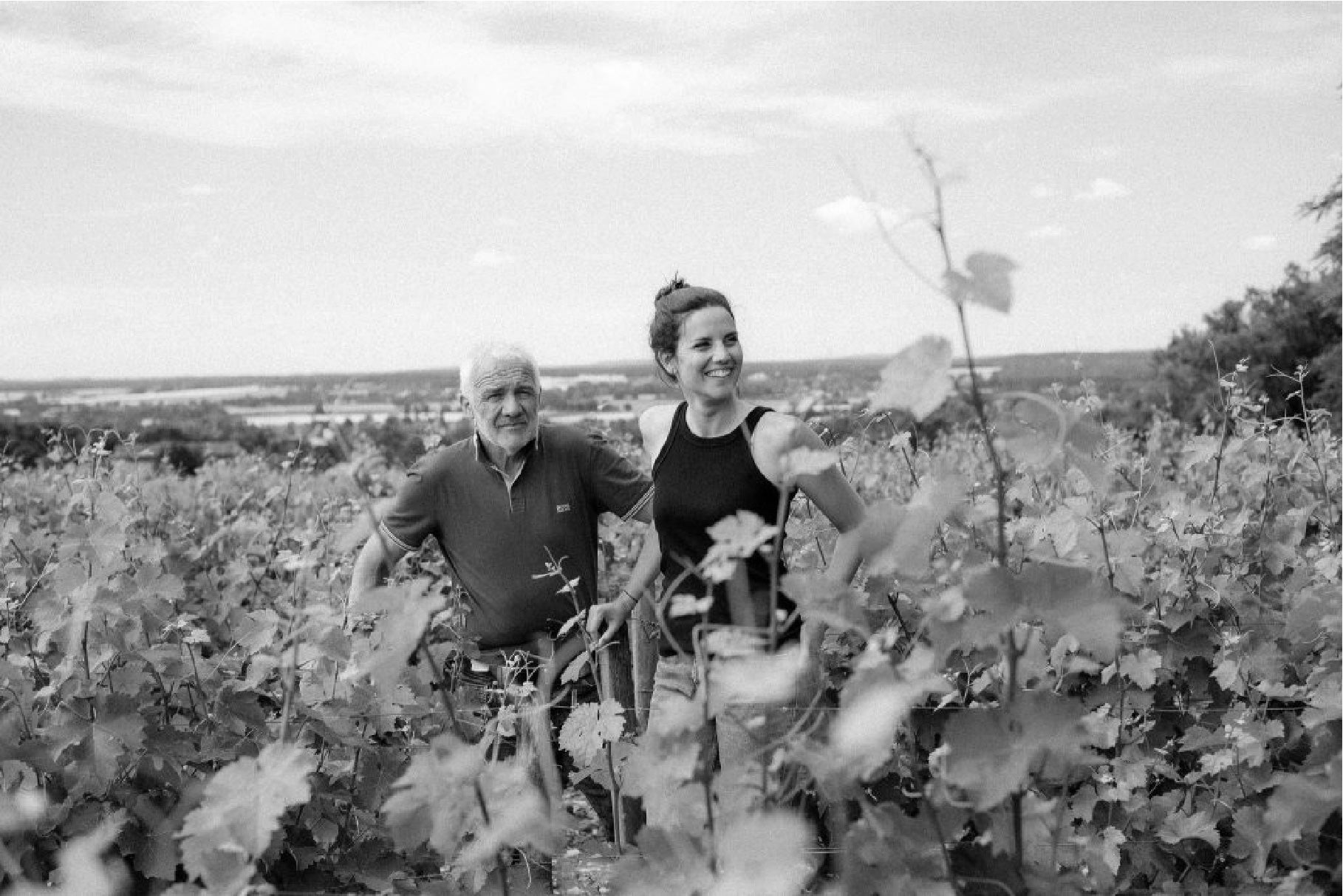 Regis Minet and Lucia Mineur-Billet in the vines