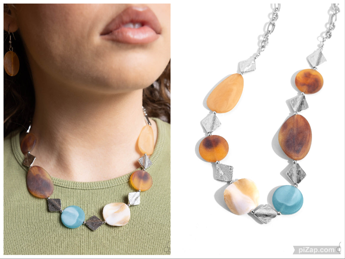 Reflective Redux - Brown Necklace