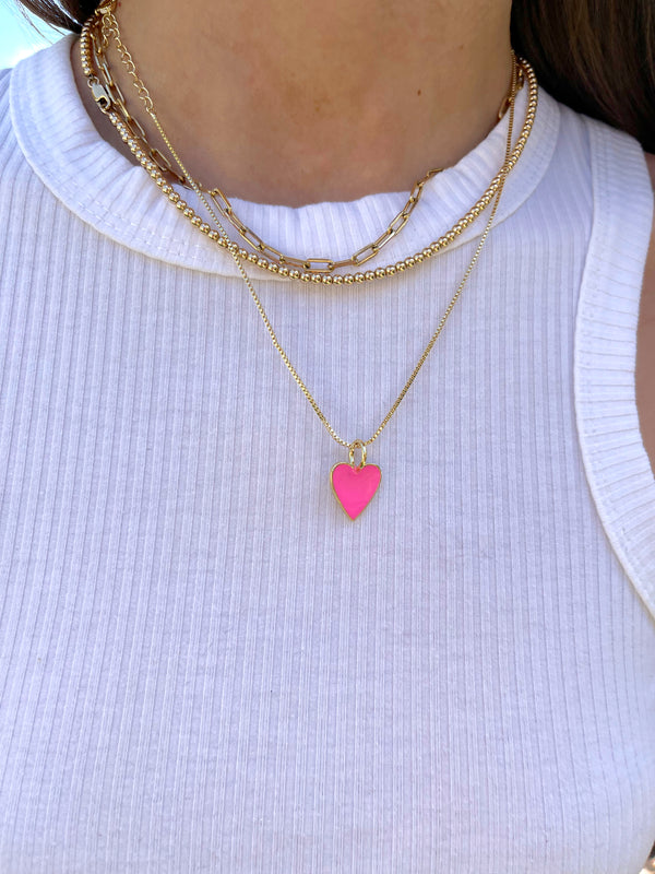 Sun Ray Gold-Filled Necklace in Pink