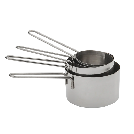 Winco MCP-4P 4 Piece Stainless Steel Measuring Cup Set