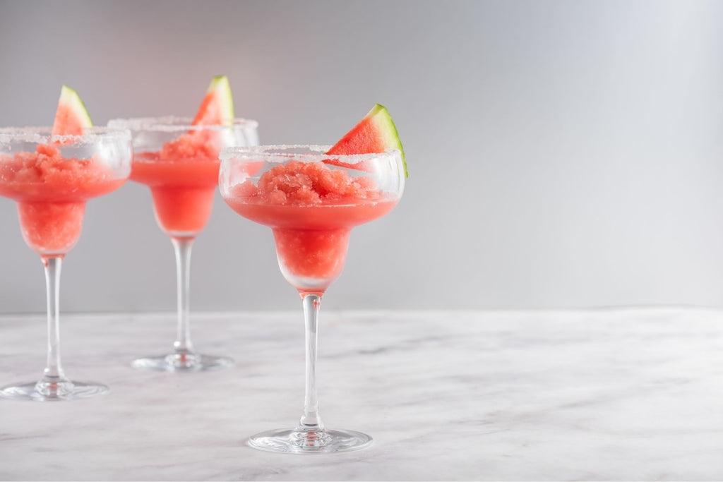 Three watermelon margaritas 