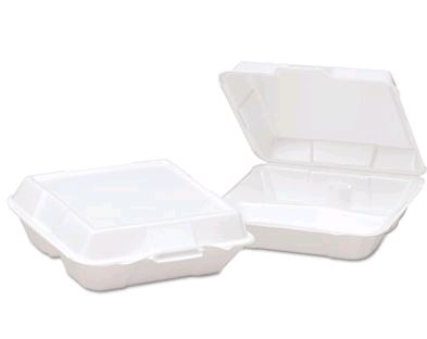 TAKE-OUT/ Container Large, 3 Comp, White 200/cs-Food Service