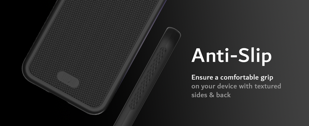 [Enhanced Grip] Non-slip textured design on both sides and back provide additional grip while holding your phone