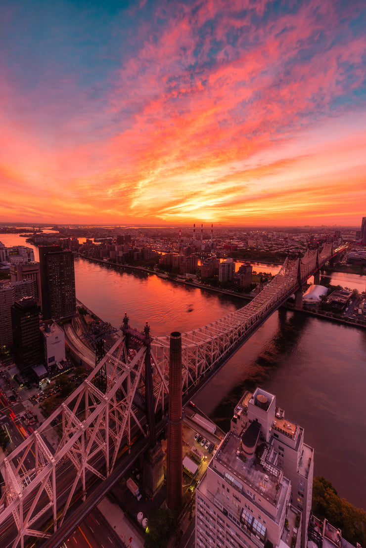 Queens New York Sunrise Rooftop Getty Photography