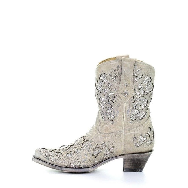 white glitter cowboy boots