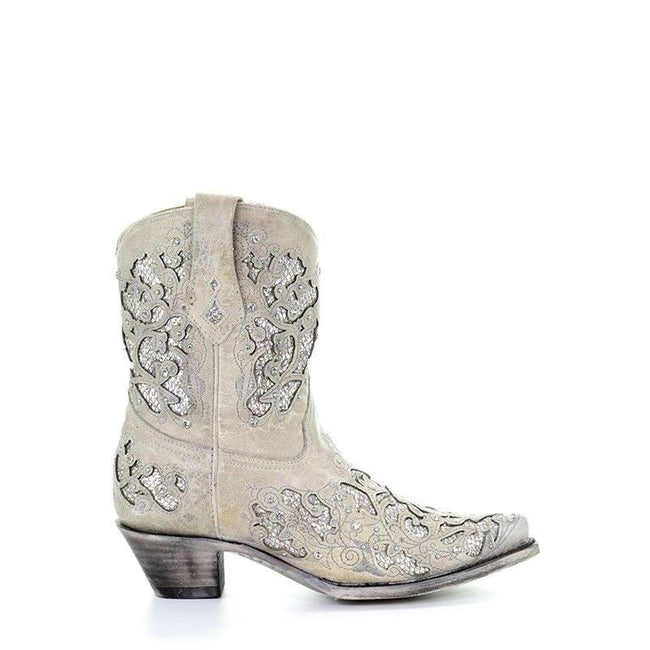 white glitter cowgirl boots