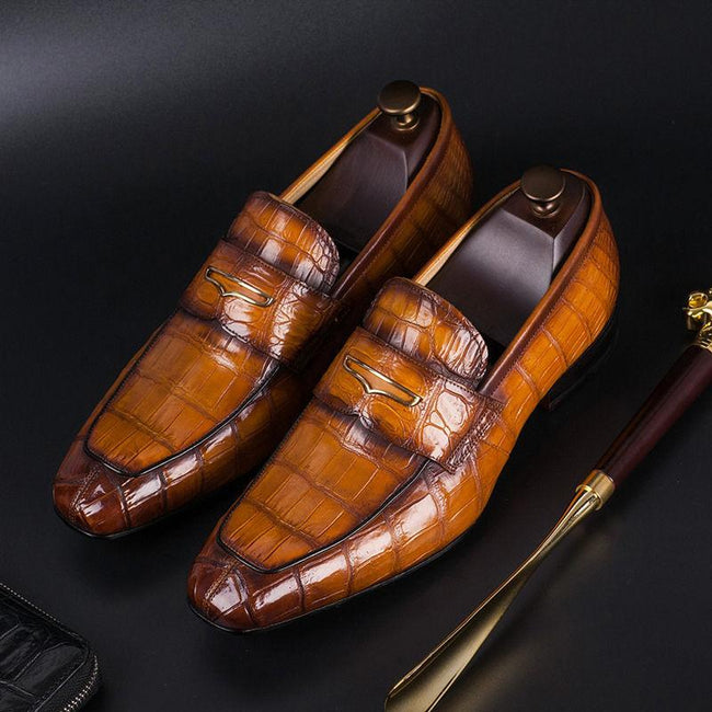 alligator loafers mens