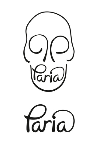 Paria Skull print logo 