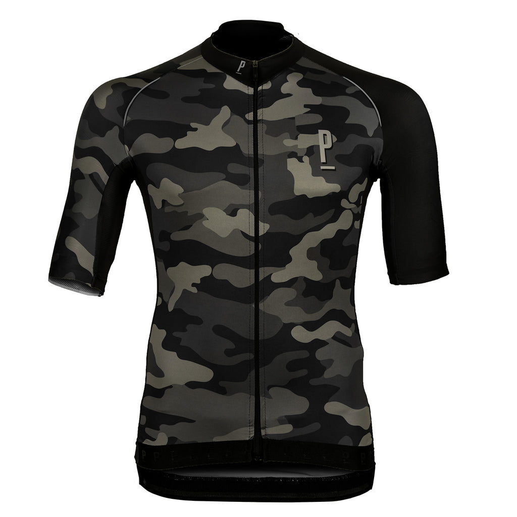 Race Fit Camo Print Cycling Jersey 