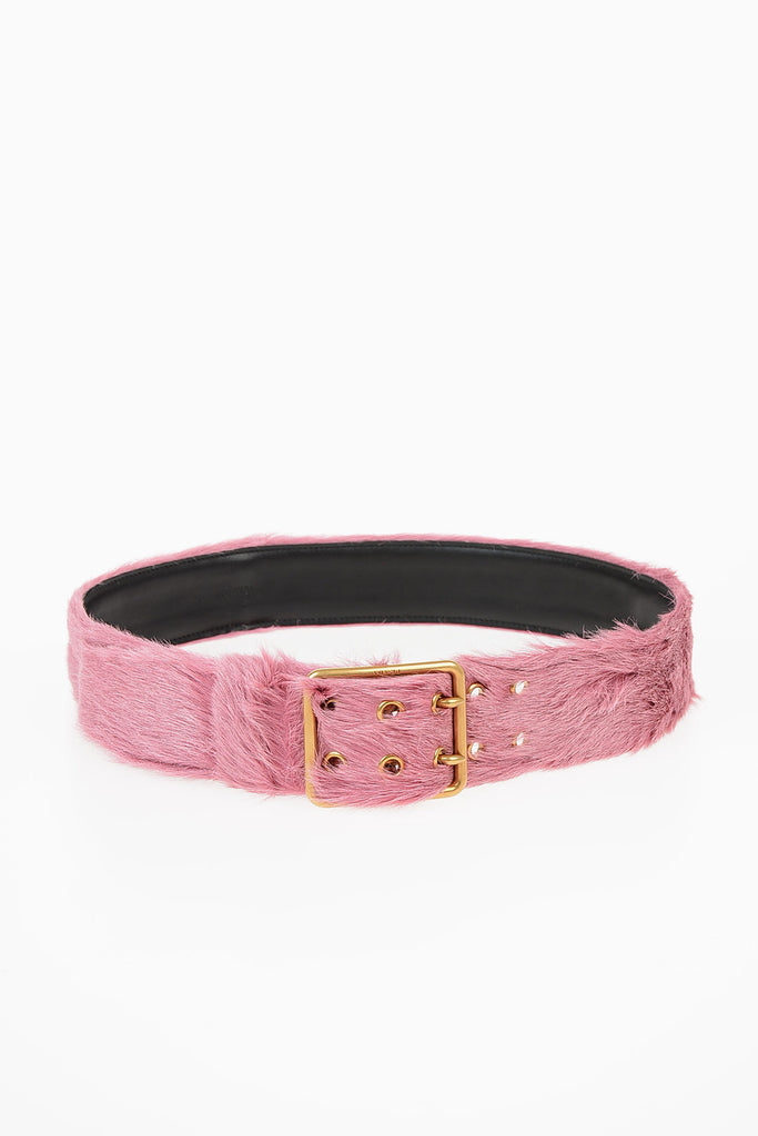 prada fur belt